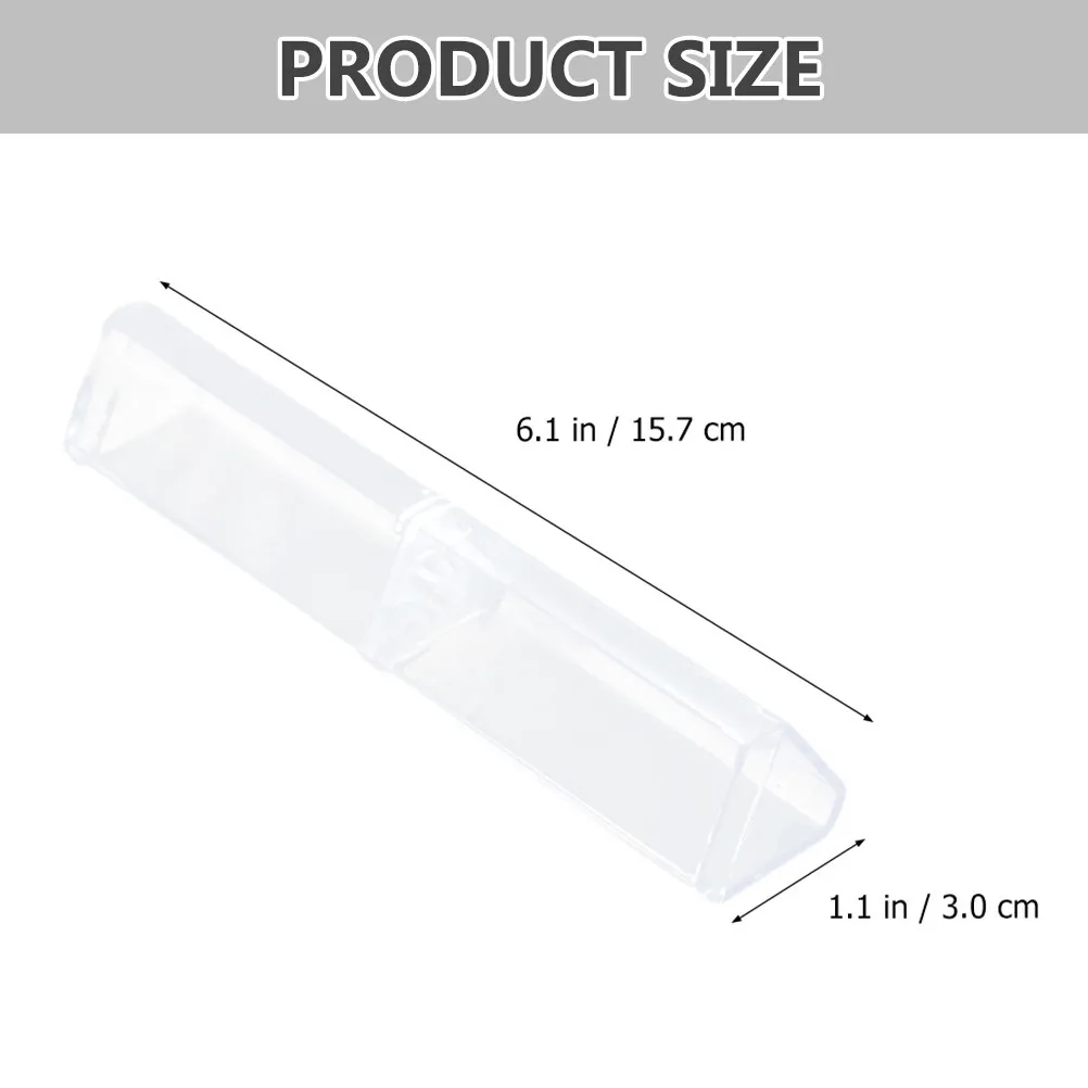 15Pcs Transparent Pencil Boxes Clear Pen Storage Cases Stackable Empty Single Pen Display Gift Packaging Box for Ink Pens
