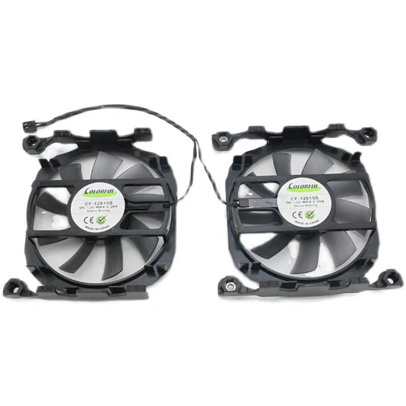 2PCS CF-12815S DC 12V 0.28A 4pin 2pin GTX660 660TI GPU Cooler สำหรับ UK จีน GTX660 660ti 750ti 760 extreme พัดลมการ์ดกราฟิก