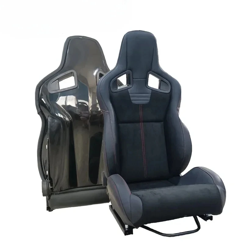 High Quality Adjustable Racing Seats, Comfortable Leather Fabric, Carbon Fiber & Fiberglass, 2PCS