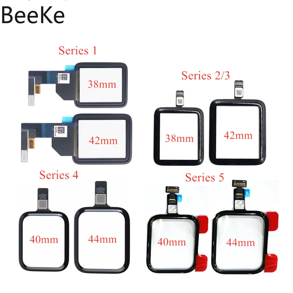 Outer Touch Screen Digitizer + OCA For Apple Watch Series 4 5 6 7 SE 40/44MM Front Glass LCD Display Flex Cable + Replace Kits