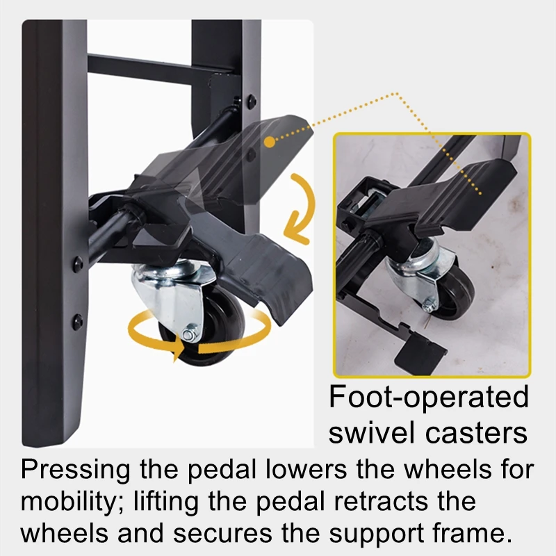 

Professional Mobile Brake-Equipped Tripod Stand Small Mechanical Mobile Workbench Storage Rack DIY Workbench
