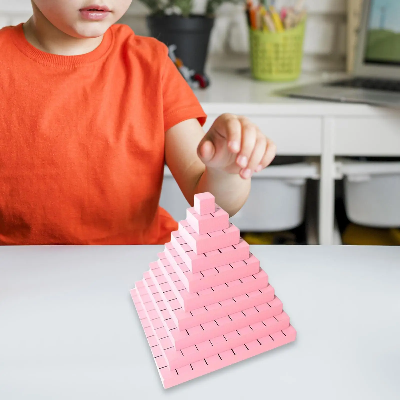 Holz solide Würfel Spielzeug Bildung Spielzeug Montessori Mathe Spielzeug für Jungen Mädchen Kinder