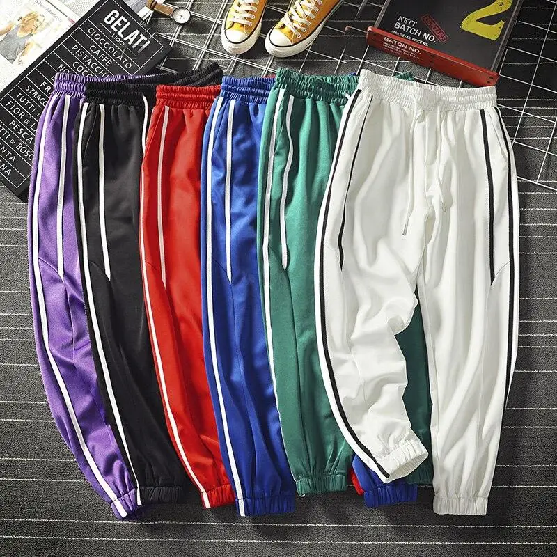 Plus Size M-3XL Men Sport Jogger Pants Casual  Cotton Slim Fit  Gym Sweatpants Long