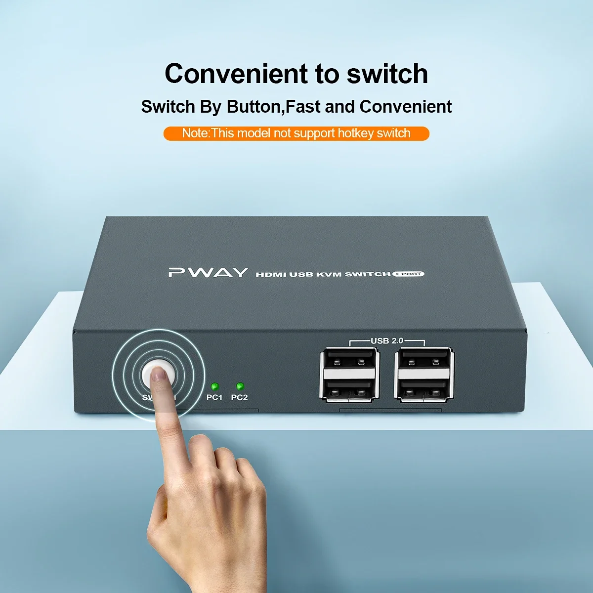 PWAY USB Kvm-switch HDMI Splitter Schalter Unterstützung 4K @ 60Hz 2 In 1 Heraus Mit USB tastatur und maus Schalter Für PC Macbook Laptop