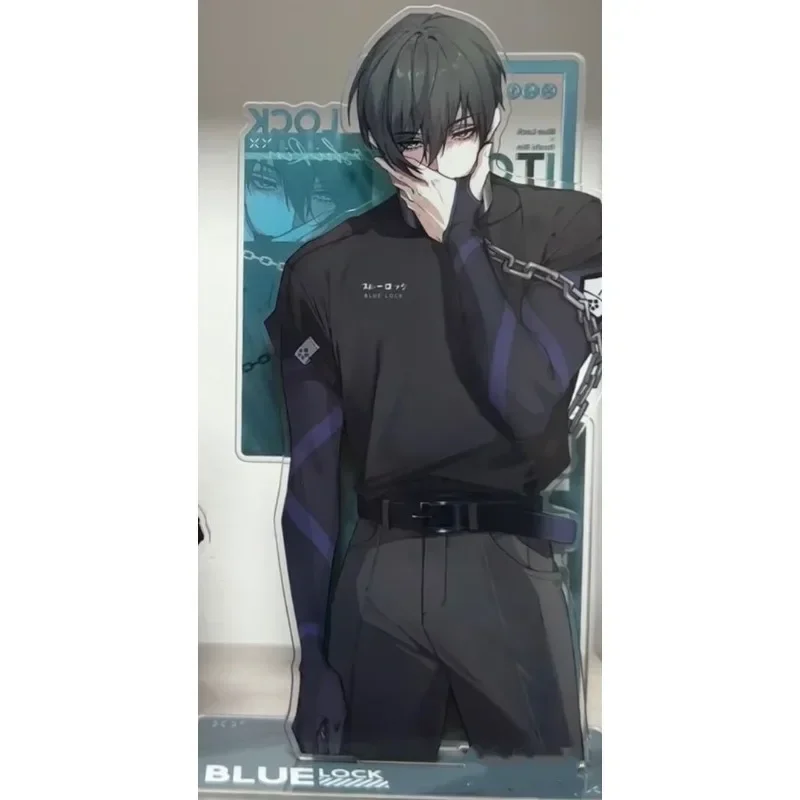새로운 BLUE LOCK 아크릴 스탠드 피규어 Rin Itoshi Itoshi Sae 애니메이션 주변기기 기숙사 데스크탑 개성 독특한 장식품