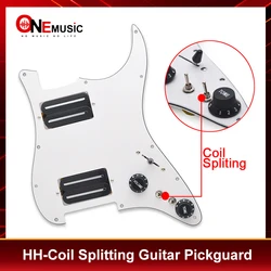 HH-Coil Splitting Electric Guitar Pickguard Two Blade Style High Output-15K with Two Humbucker Loaded Prewired Scratchplate