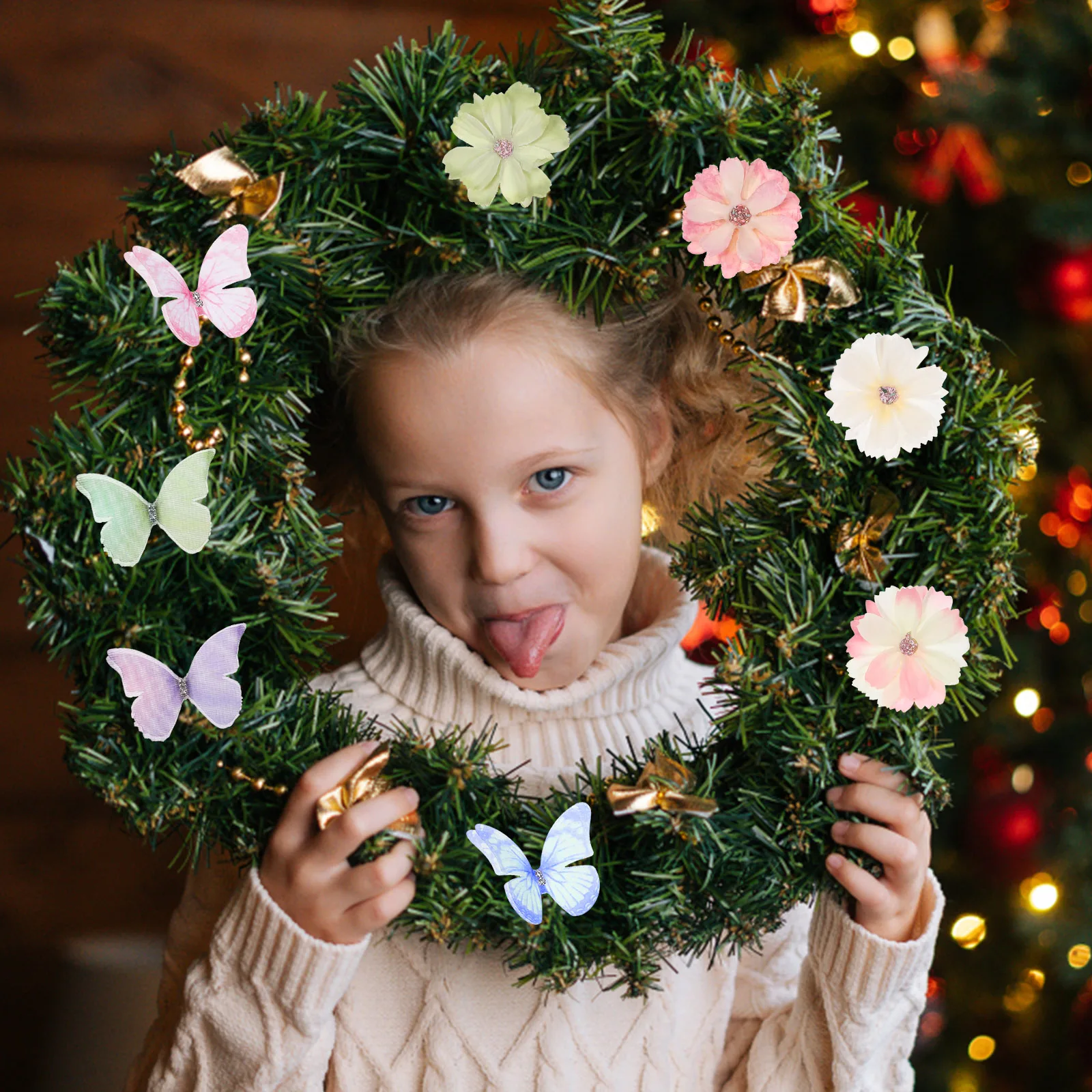 

100 шт. разноцветные двухслойные бабочки, цветы, украшения из искусственного шелка для вечеринки, свадьбы, домашние товары для рукоделия