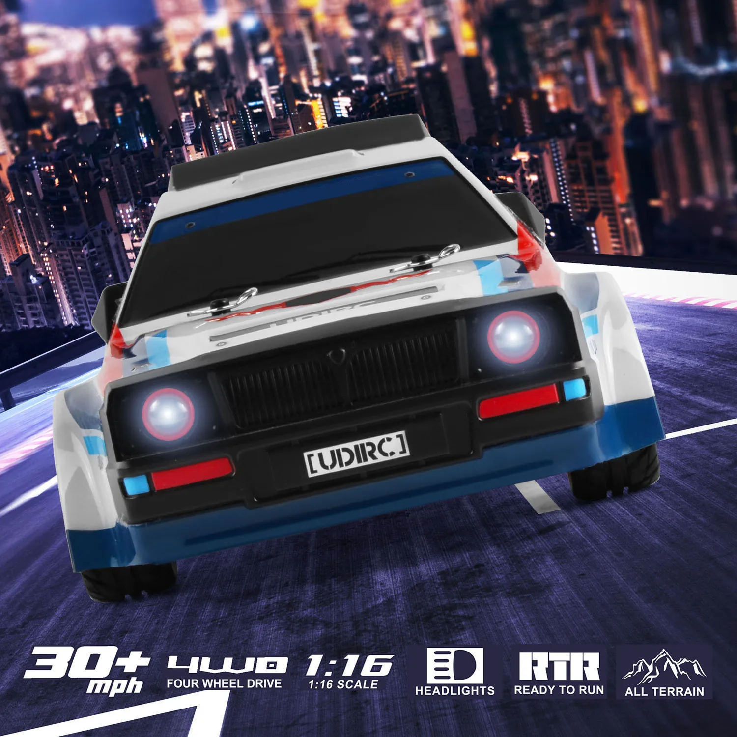 Voiture de course RC à grande vitesse télécommandée UdiRC UD1603Pro 1/16, véhicule de drift, moteur sans balais, assemblé, jouet modèle pour garçons