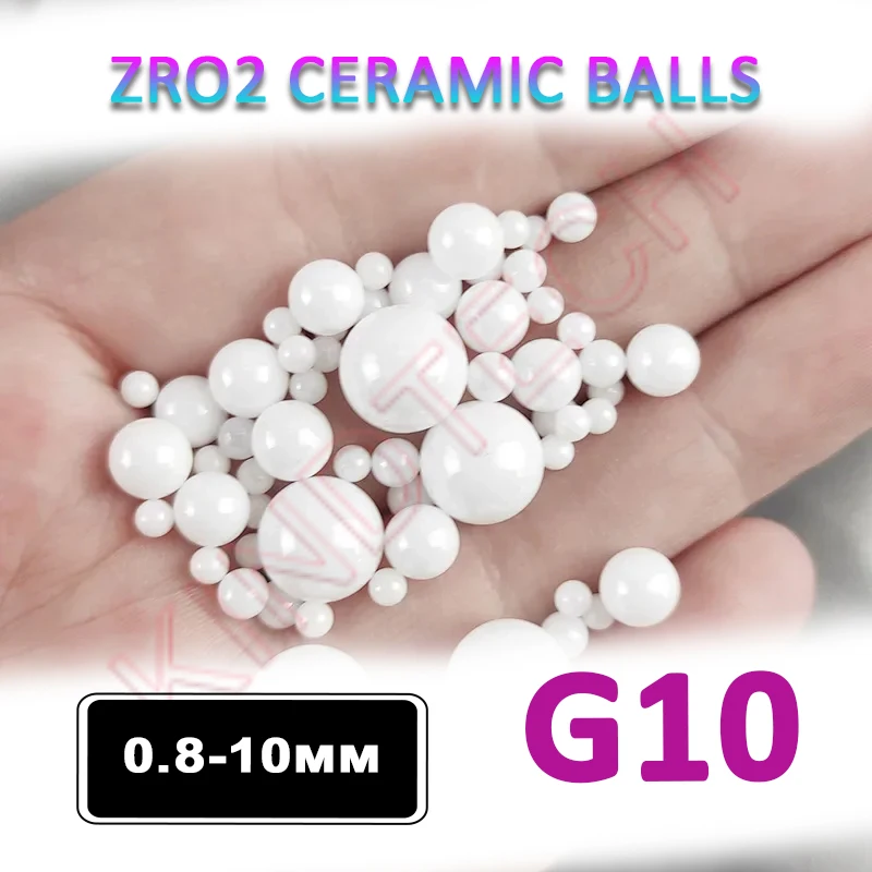 1-100pcs High Precision 0.8mm-10mm ZrO2 Ceramic Bearing Balls G10 Grade Solid Round Beads 0.8/1/1.2/1.5/1.588/1.984/2 ~ 10mm