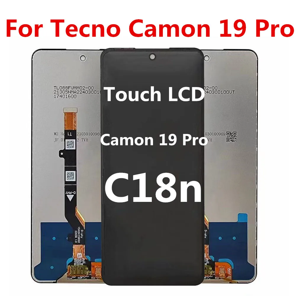 For Tecno Camon 19 Pro C18n LCD Display Touch Screen Digiziter Assembly For Tecno Camon19Pro Camon19 Pro C18n LCD