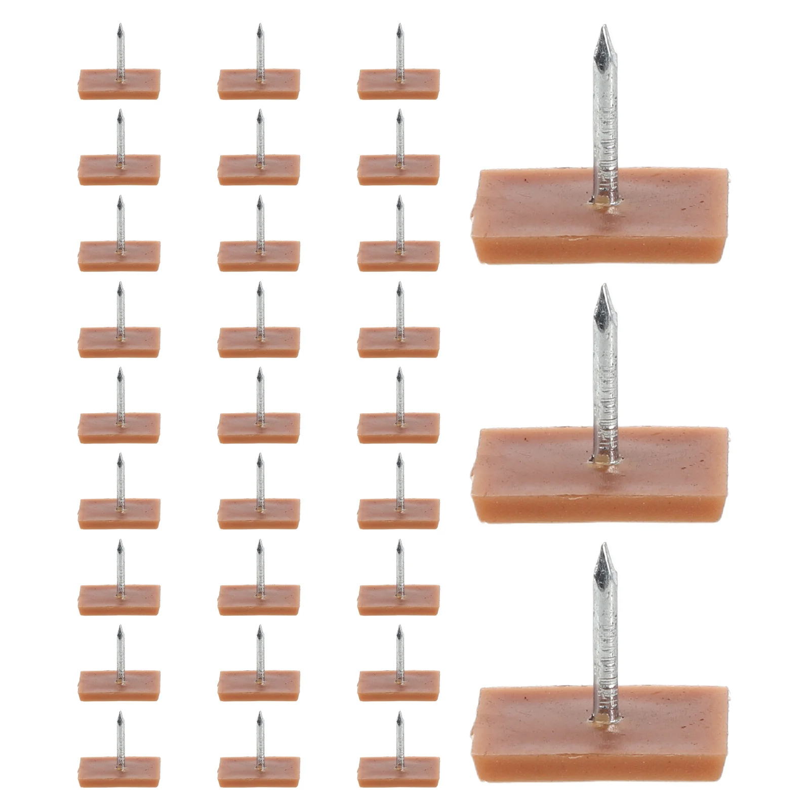 

30Pcs Rectangular Furniture Leg Pads Nonslip Plastic Chair Feet Glides Easy to Install Antiskid Gripper Spikes for Home Office