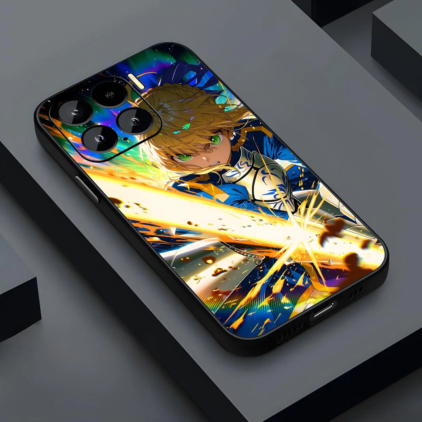 Anime Fate Saber  Phone Case For Xiaomi 17 15 14 13 12 11 T Ultra Pro Soft black Shockproof Cover