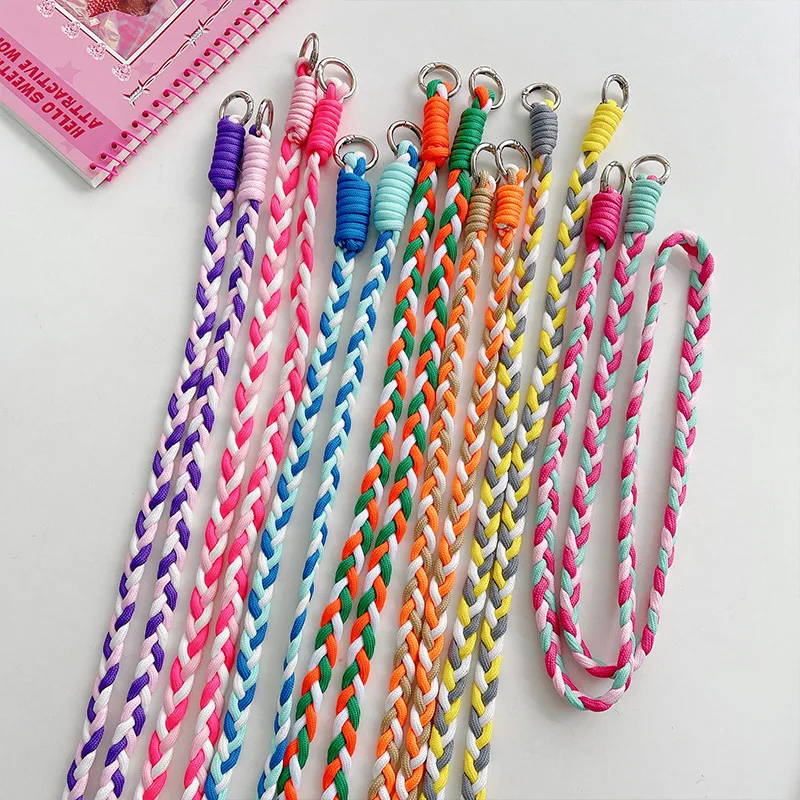 Crossbody Braided Knot Backable Outdoor Mountaineering Chain Strap Mobile Phone Lanyard Woven Pendant Anti-loss Phone Lanyard