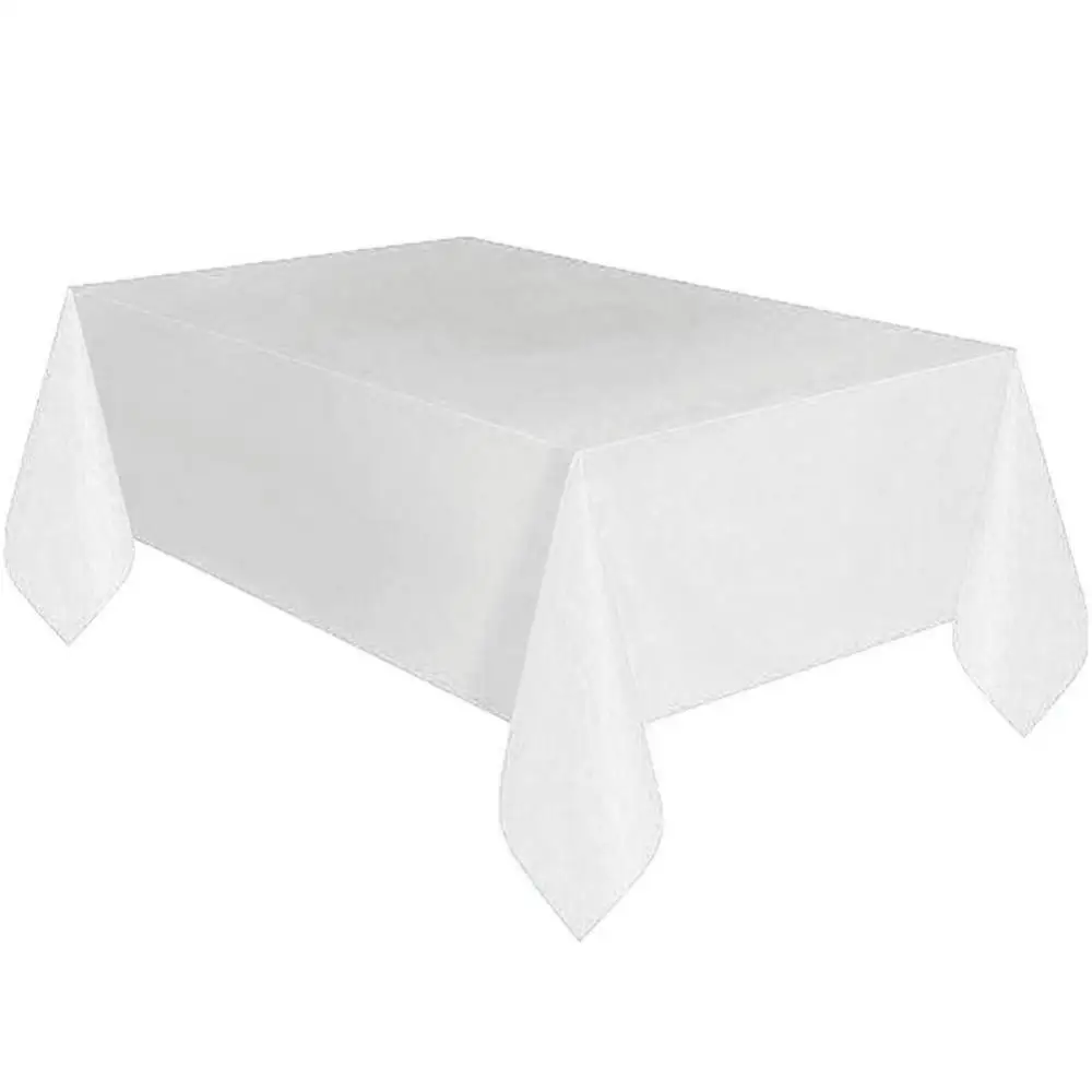 Plástico Retangular Toalha De Mesa Set, Oilproof Mesa De Jantar, Catering Refeição Louça, Festa De Casamento, Plástico, 183x137cm