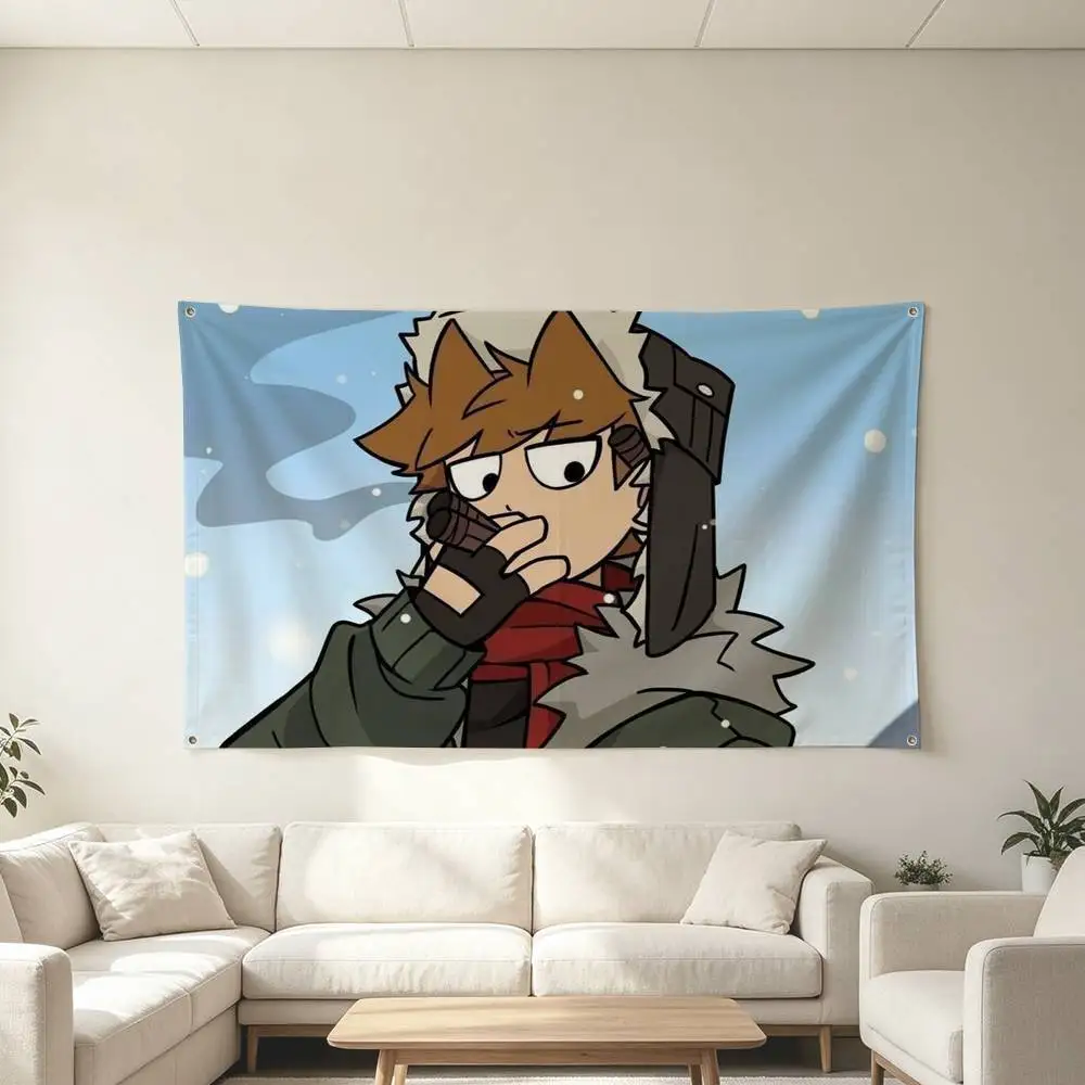 Eddsworld-D T-Tord Flags Wall Hanging Tapestry Outdoor Garage Room Decorative flag Background
