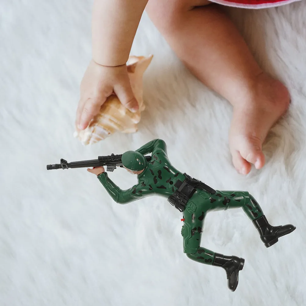 2個入り電動クロール兵士フィギュア、子供向けインタラクティブアーミーアクション、早期学習、協調性開発、クロール練習用