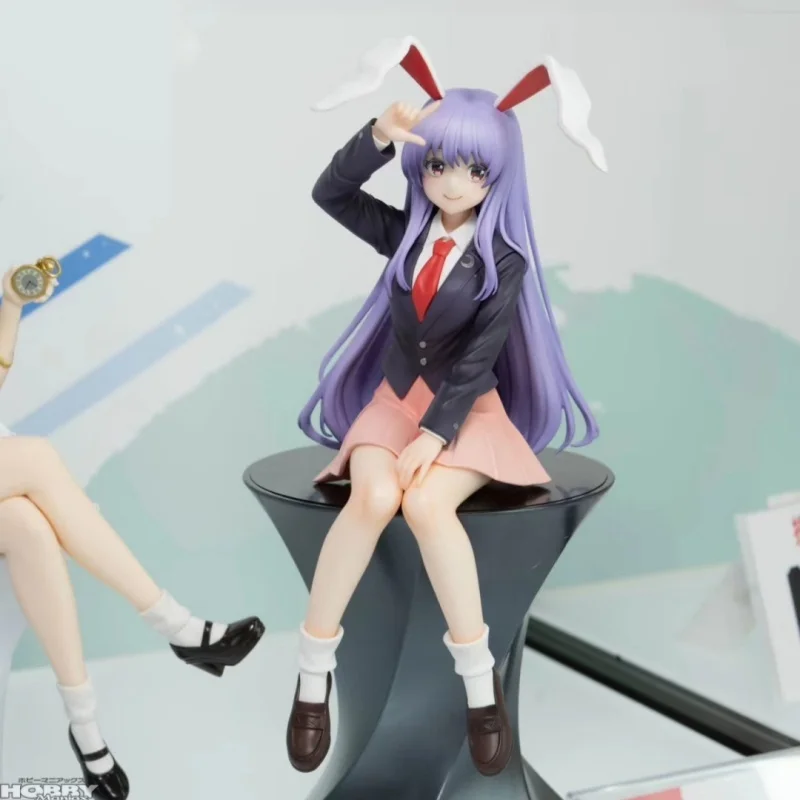 Nuevo proyecto Original Furyu Touhou Reisen Udongein Inaba 15cm colección de figuras de Anime modelo escritorio postura sentada juguetes de adorno