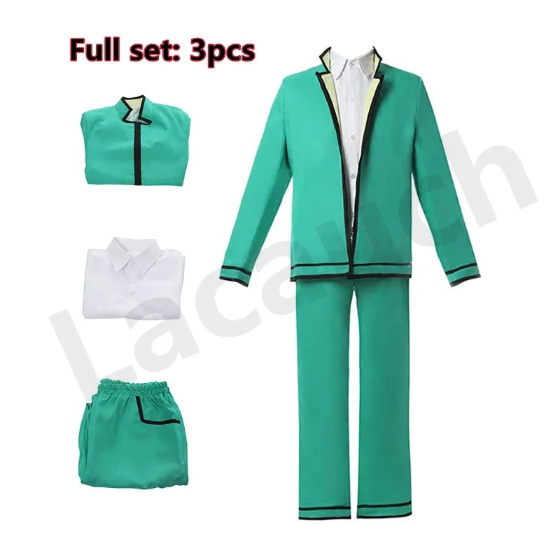 Anime Saiki Kusuo la vida desastrosa K.-Nan disfraces Cosplay uniforme Tops pantalones sombreros Cos accesorios Wigsa;2,c'4,h.