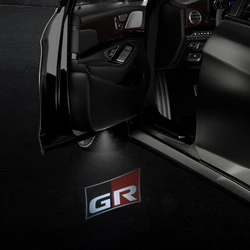 For Toyota GR Logo TRD GR Sport C-HR RAV4 Camry Corolla 86 Highlander Car HD Door Welcome Light Led Projector Lamp 1/2PCS
