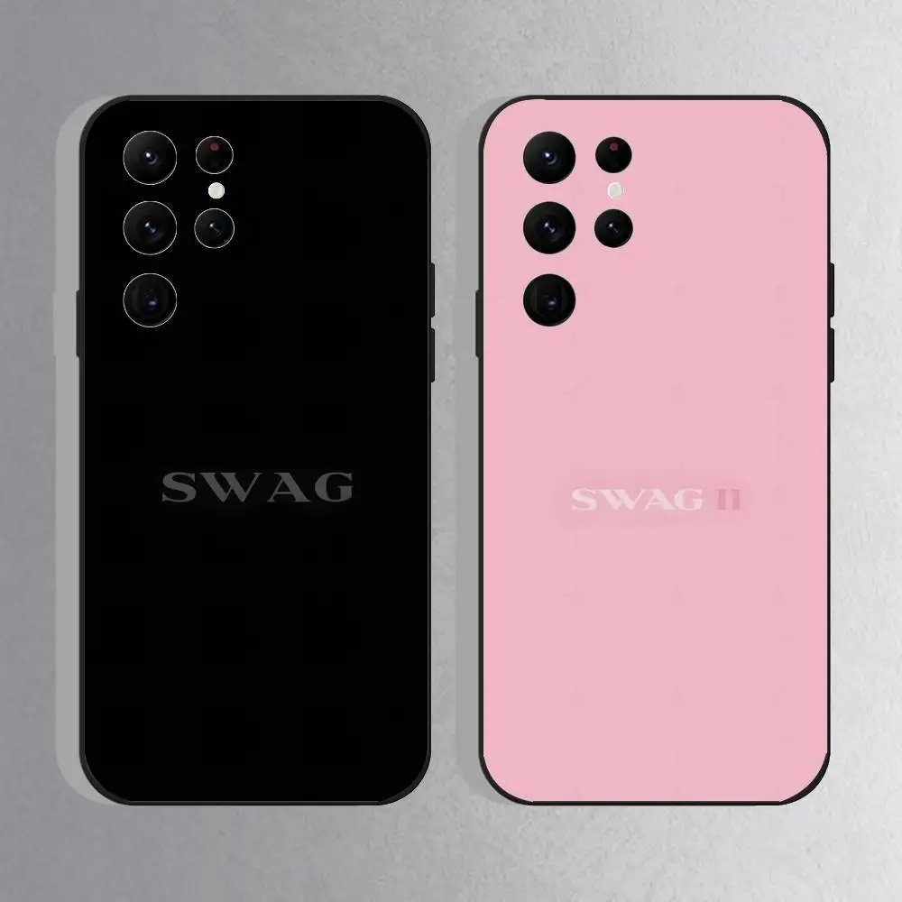 

J-Justin Bieber SWAG Phone Case For Samsung S25,S24 Ultra,S20,S30 plus,S22 Plus,S23,Ultra 5G Silicone Black Shell