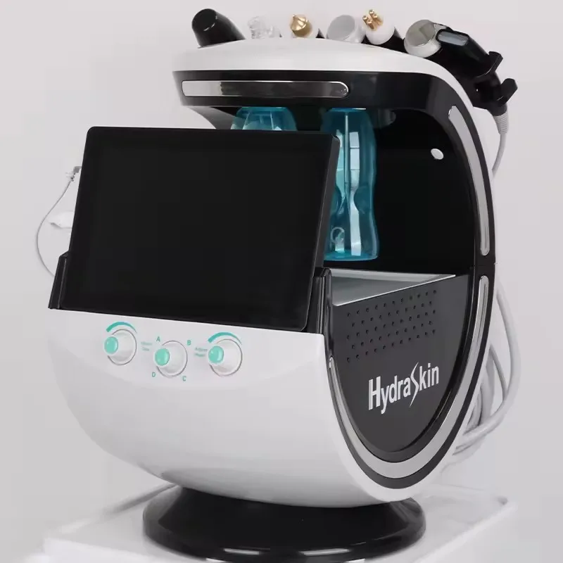 New 7 in 1 Smart Ice Blue Hydra Oxygen  Diamond Peeling Machine Skin Cleaning Skin Analyzer Hydrodermabrasion Facial Machine