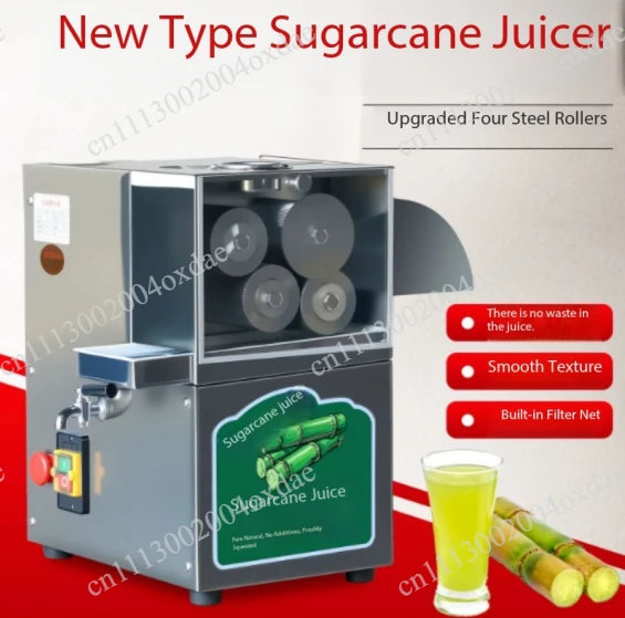 Desktop Commercial Sugarcane Machine Professional Sugar Cane Mill 220v Electric 750W Sugarcane Extractor Street Drink Equipment