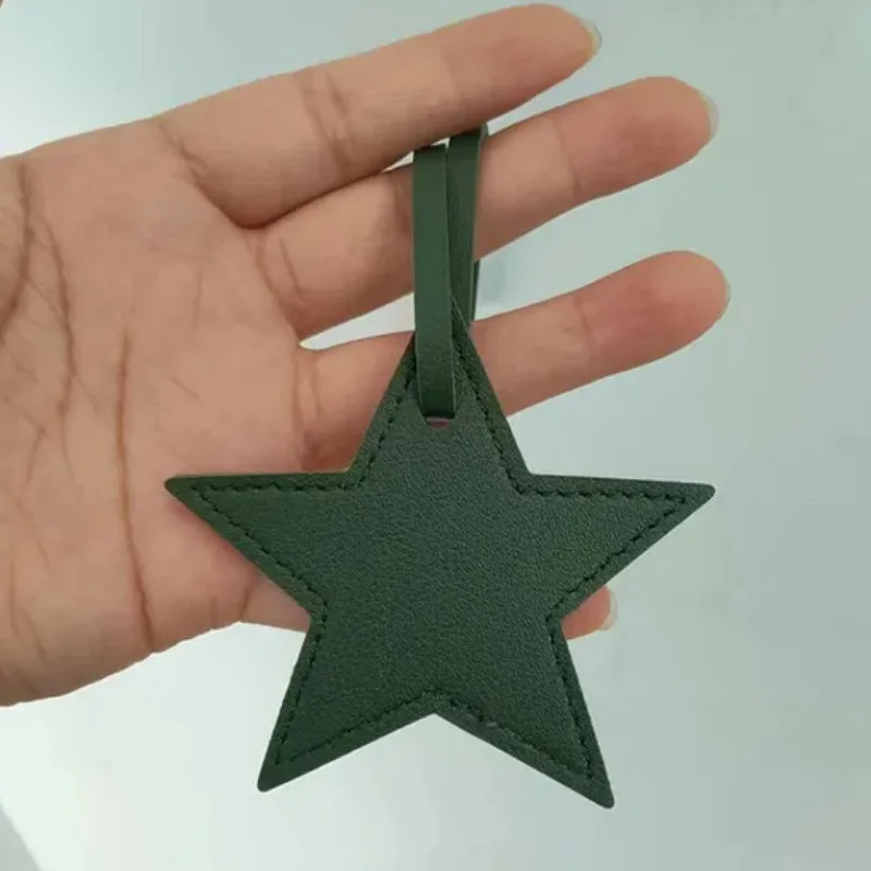 Star PU Leather Tassels Keychain Charms Tassels Five-pointed Star Tassels for Jewelry Making Key Chain