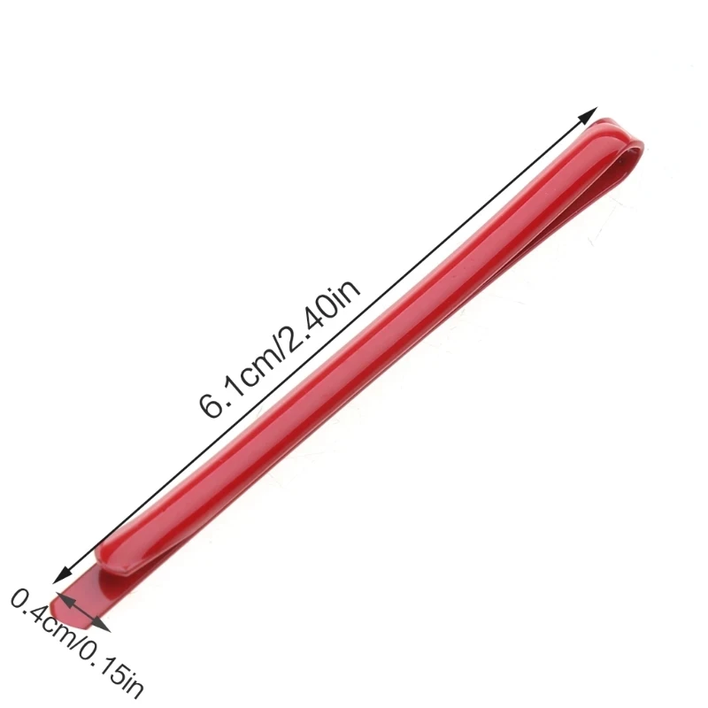 5pcs/set Red Hair Clip Bobby Pins BAngs Clips Flat Style Headwear For Girl Women Non Slip Hair Styling PartySlip Hair Styling Pa