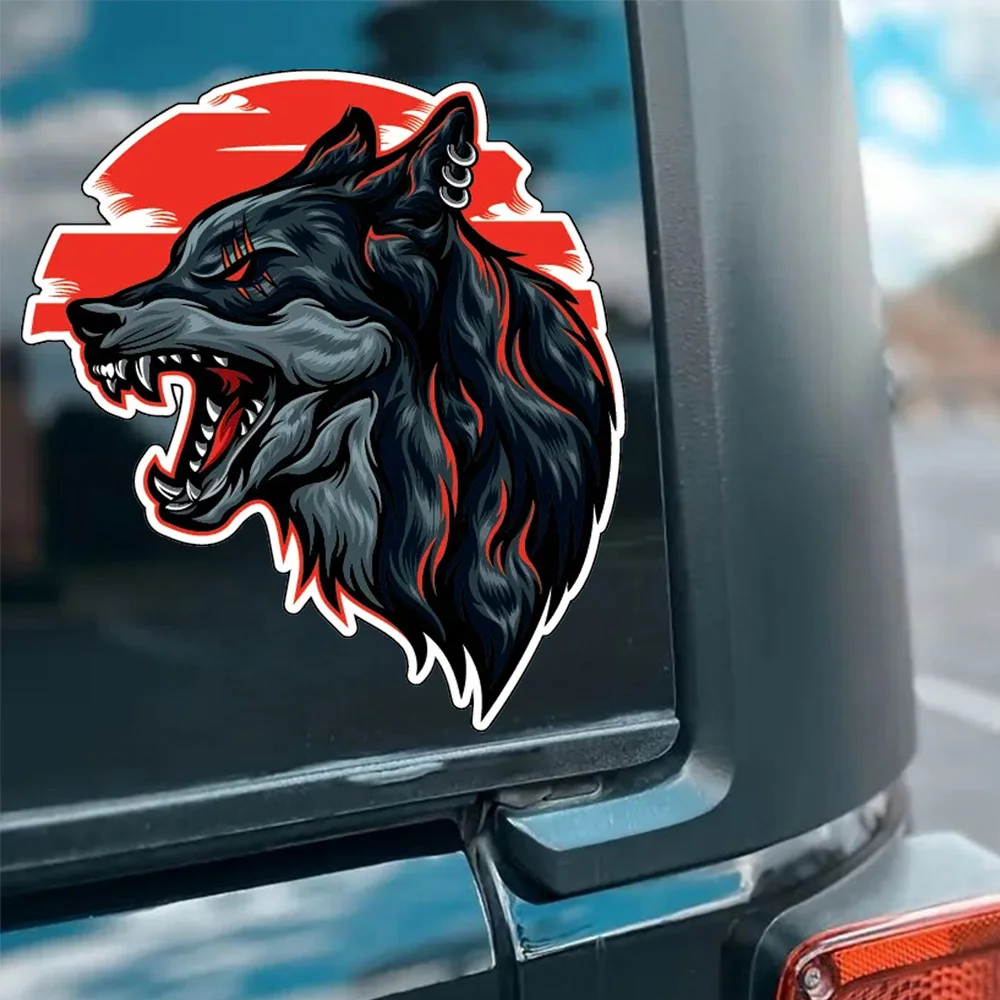 13x15cm Наклейка Волк Wolf Waterproof Vinyl Car Sticker for Bumper, Window, Truck, Laptop, Durable Decal
