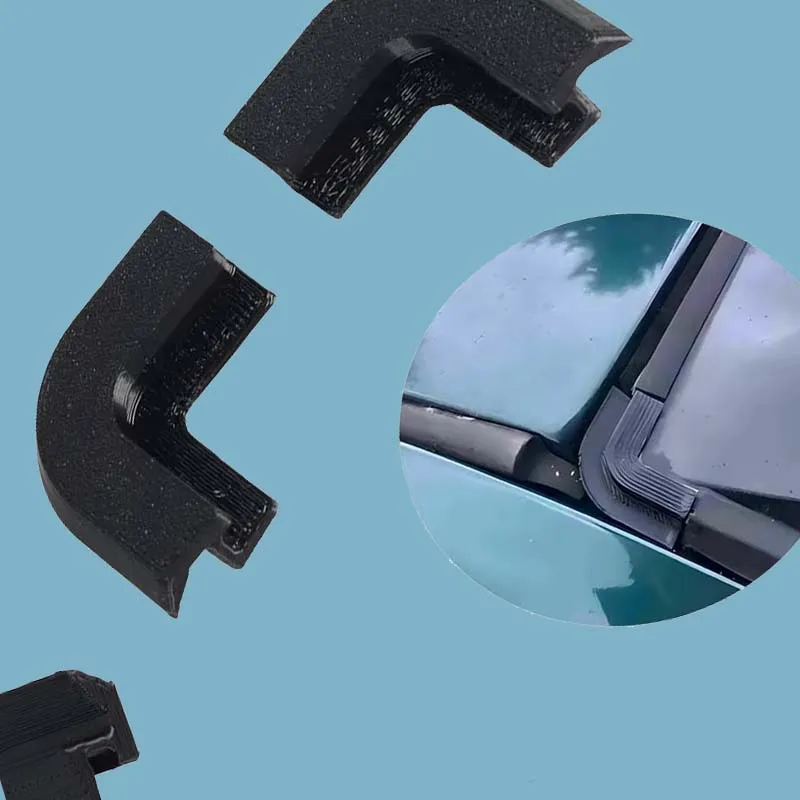 2PCS Black ABS Rear Window Seal Corners for BMW E36 Sedan 3 Series High-Quality Replacement Auto Parts for E36 Saloon Models