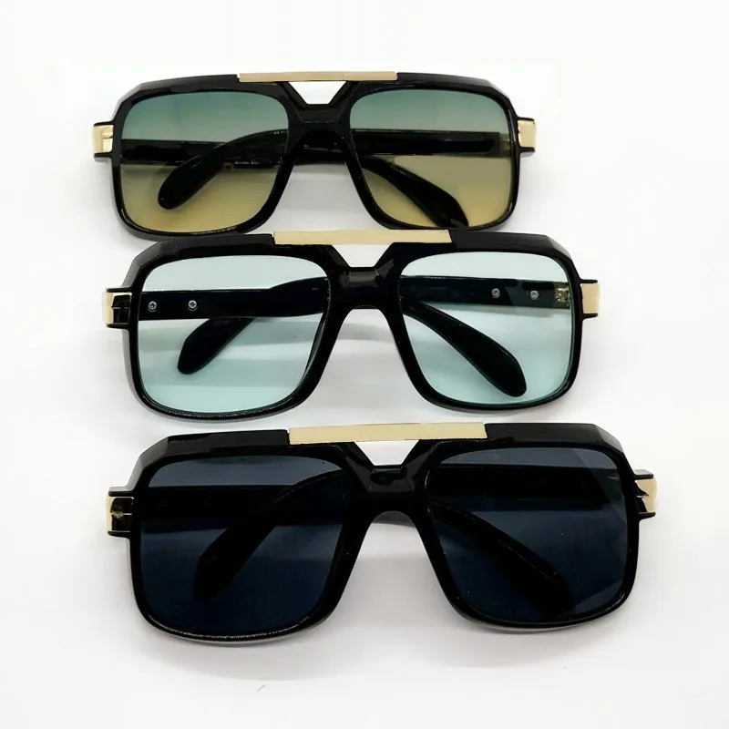 2 Pcs Punk Square Sunglasses Women Men Europe and America Hot Sun Glasses Female Driver Outdoors Shades UV400 Eyewear