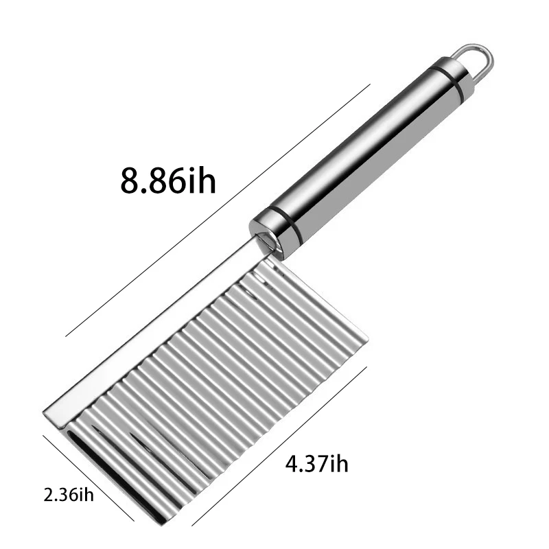 Wavy French Fry Cutter, Creates Perfect Crinkle Cuts. 23cm, Stainless Steel, Professional Tool - Image 6