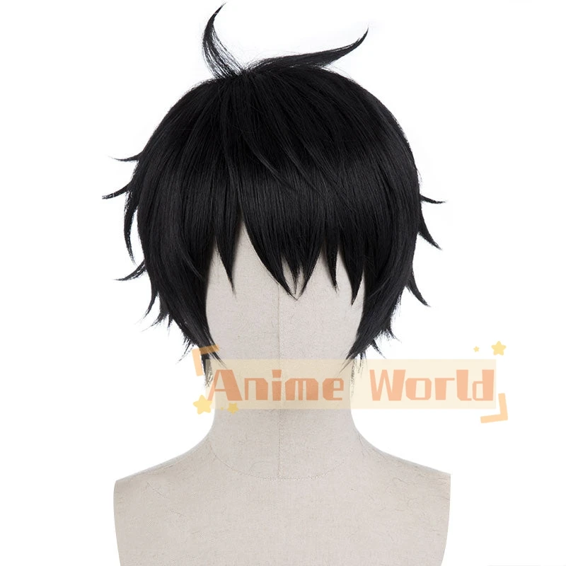 Nijisanji-Peluca de Cosplay negra ILUNA Ren Zotto para hombres y mujeres, sombreros selectos, Halloween, Navidad, adultos