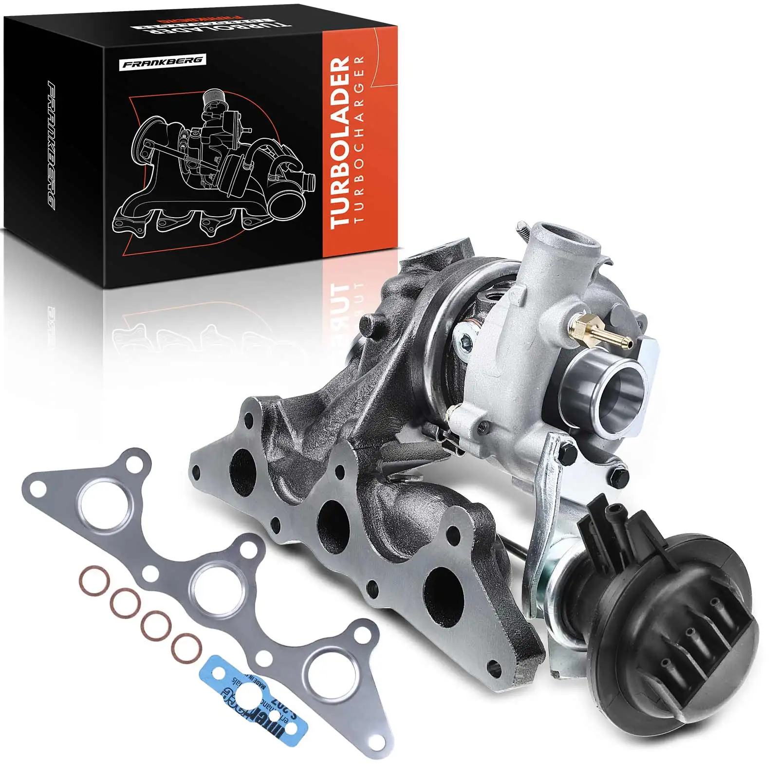 Frankberg 1x Turbolader Abgaskrümmer Einheit für Smart Cabrio 450 City-Coupe Crossblade 0.6L 1998-2004 1600960599 1600960699