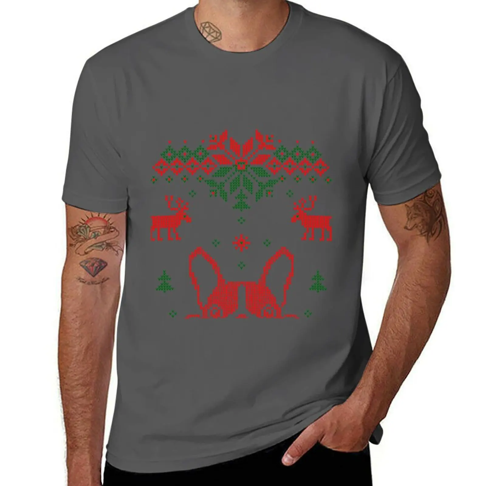 

Christmas French Bulldog T-Shirt anime clothes anime mens funny t shirts