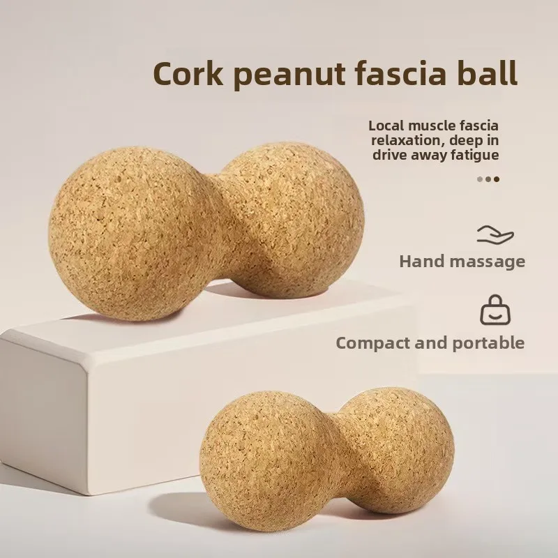 

Cork Yoga Ball Peanut Fitness Assist Fascia Ball Muscle Relaxation Cork Massage Peanut Ball Solid No Dropping