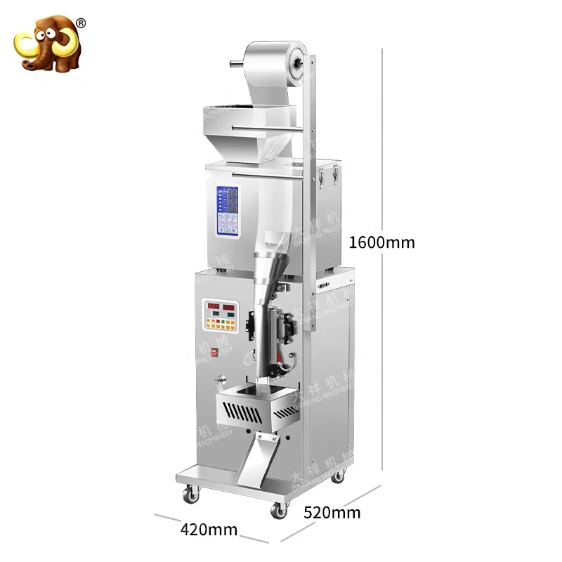 DZD-220B أكياس صغيرة متعددة الوظائف مسحوق التوابل الحبوب ملء الوزن كيس شاي القهوة ماكينة تغليف أوتوماتيكية