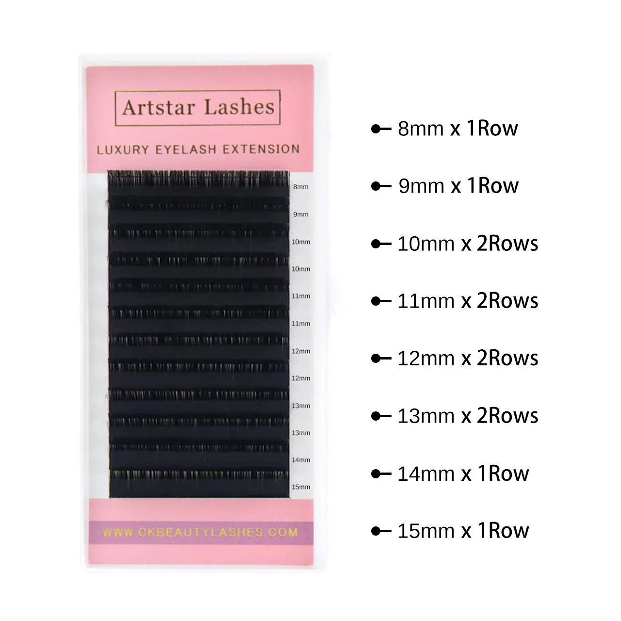ARTSTAR-pestañas postizas de visón, 12 filas, pestañas naturales individuales, rizo L M, extensiones de pestañas negras mate, suministros para maquillaje
