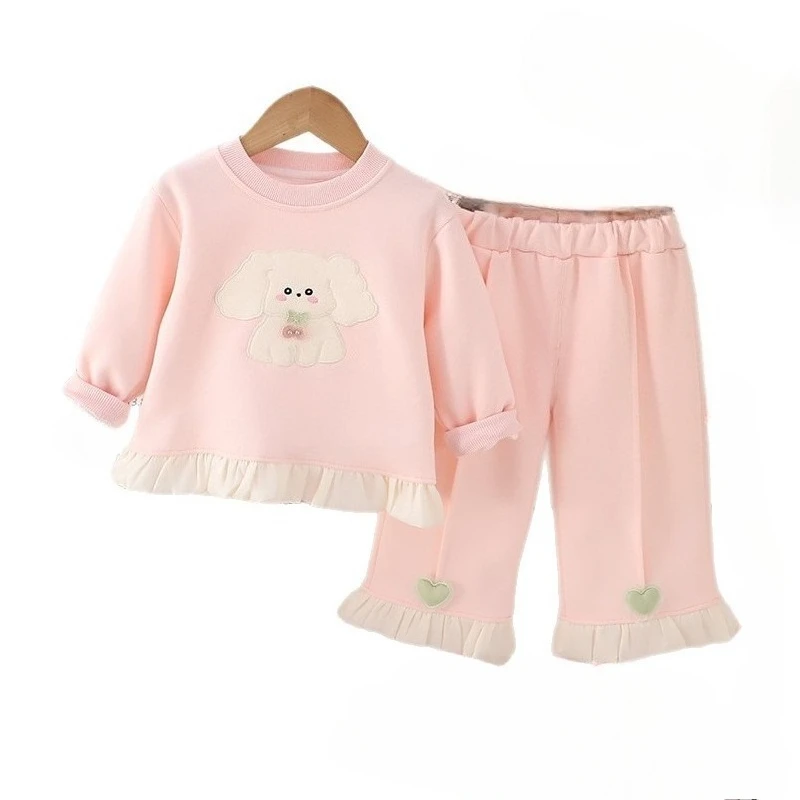 

New Spring Autumn Baby Clothes Children Girls Cute Long Sleeved T-Shirt Pants 2Pcs/Sets Infant Casual Outfits Kids Tracksuits