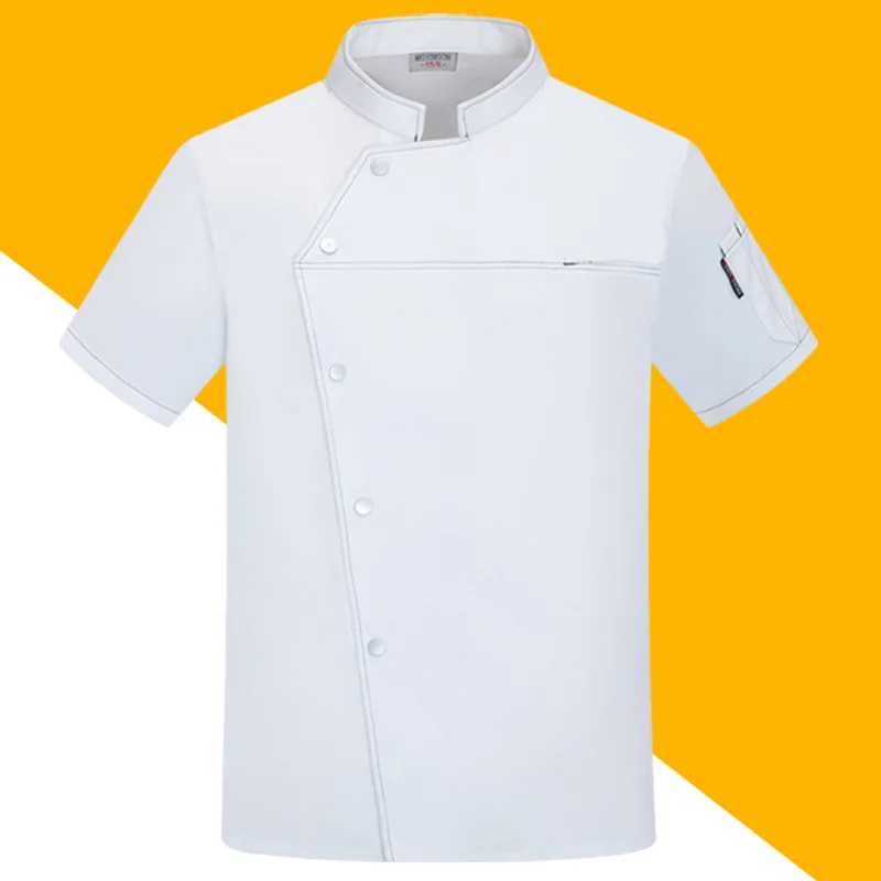 Teahouse Hotel Abbigliamento da lavoro da chef unisex Catering estivo Cucina Abito da lavoro traspirante a maniche lunghe corte