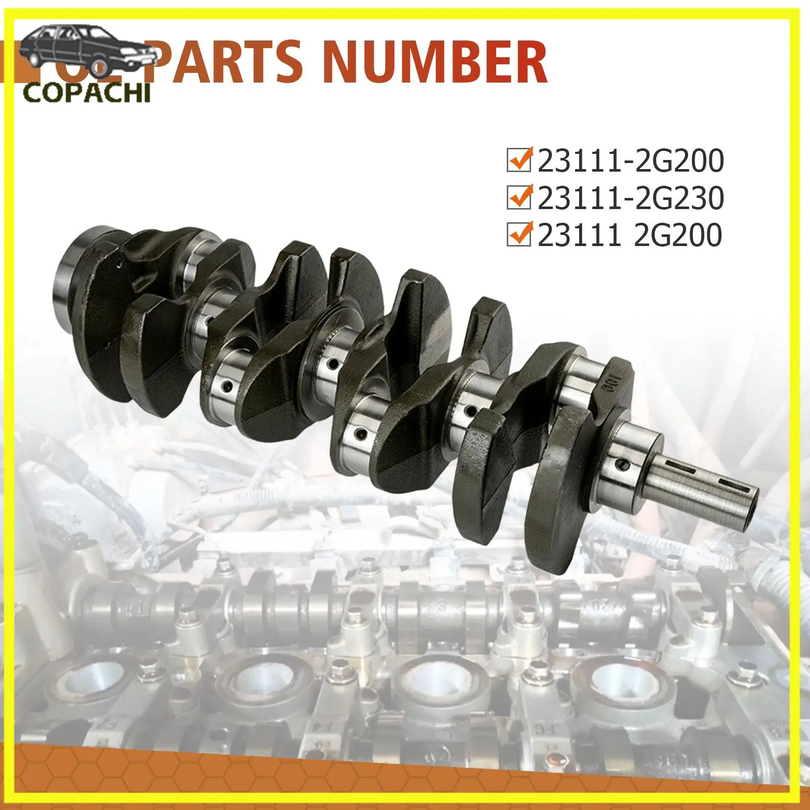 23111-2G200 G4KJ Engine Crankshaft For Hyundai Sonata Kia Forte Optima Sportage 2.4L With 1 Year Warranty Car Accessories