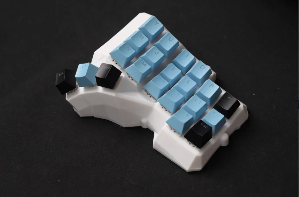 Dactyl Manuform 3x6 teclado dividido con cable ergonómico curvo VIAL intercambio en caliente 3D impreso Material PETG accesorios de teclado mecánico