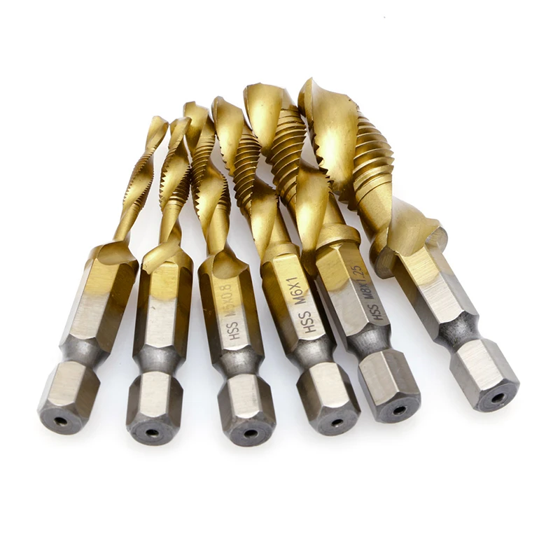 1PC Shank M3-M10 for Titanium Plated HSS Hand Screw Thread Metric Tap Drill