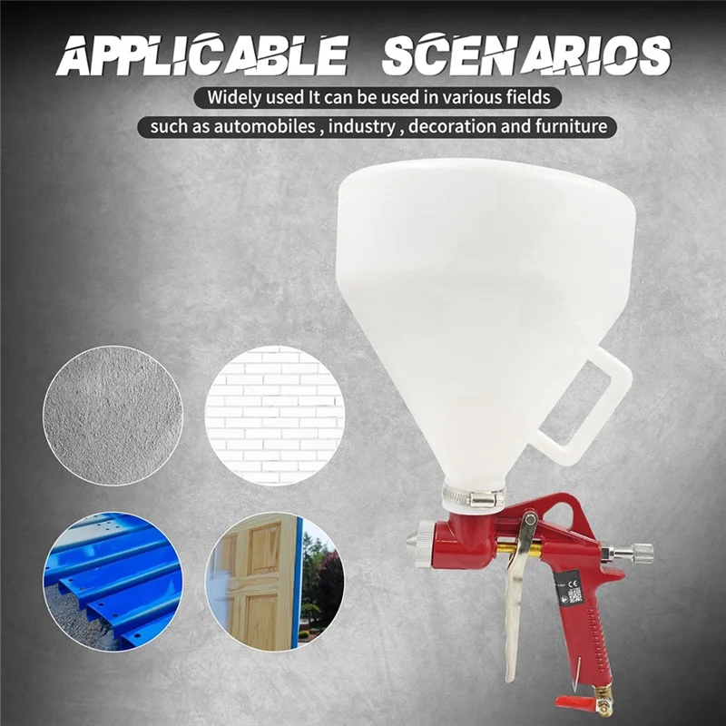 

Инструмент для распыления воздушной текстуры, распылитель для настенной росписи гипсокартона объемом 1,58 галлона с 3 насадками (4,0 мм/6,0 мм/8,0 мм) для прочных грязевых стен Stucco