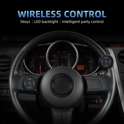 Новый 5-клавишный беспроводной пульт дистанционного управления, Bluetooth-совместимая медиа-кнопка для автомобиля, велосипеда, мотоцикла, рулевого колеса, MP3, воспроизведение музыки