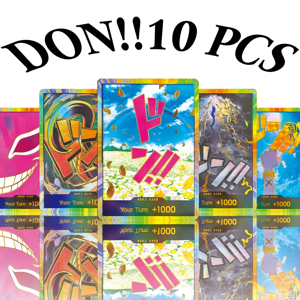 10PCS Don!! Tarjetas de Juego One Piece PBR-01 EN Yamato Vivi Uta Rebecca Luffy Law Kaido Enel Doflamingo Crocodile Big Mom Corazon Ace