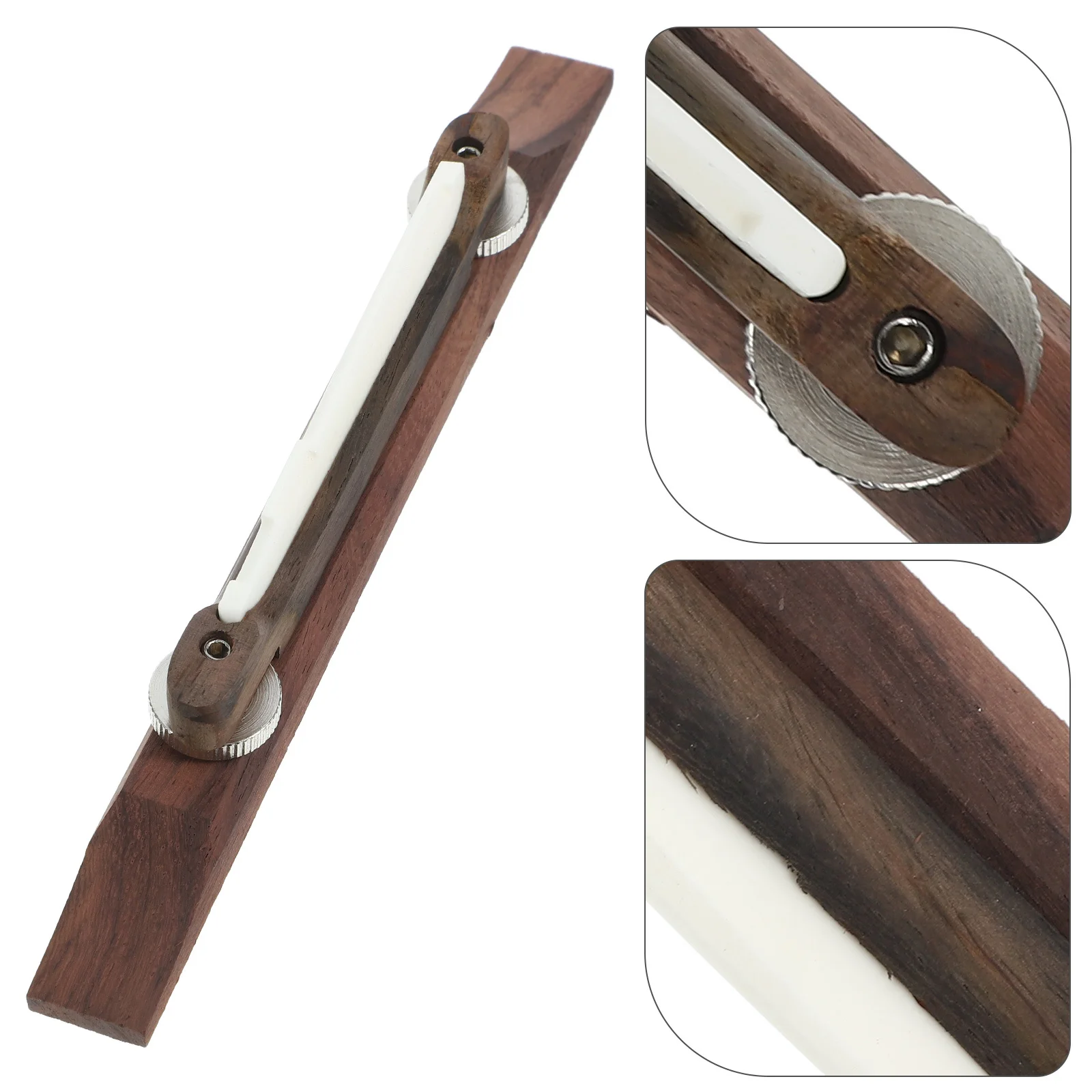 

Ebony Guitar Bridge Angled Fancied Custom Design Height Adjustable Jazz Mandolin Bone Saddle Ebony Guitar Bridge