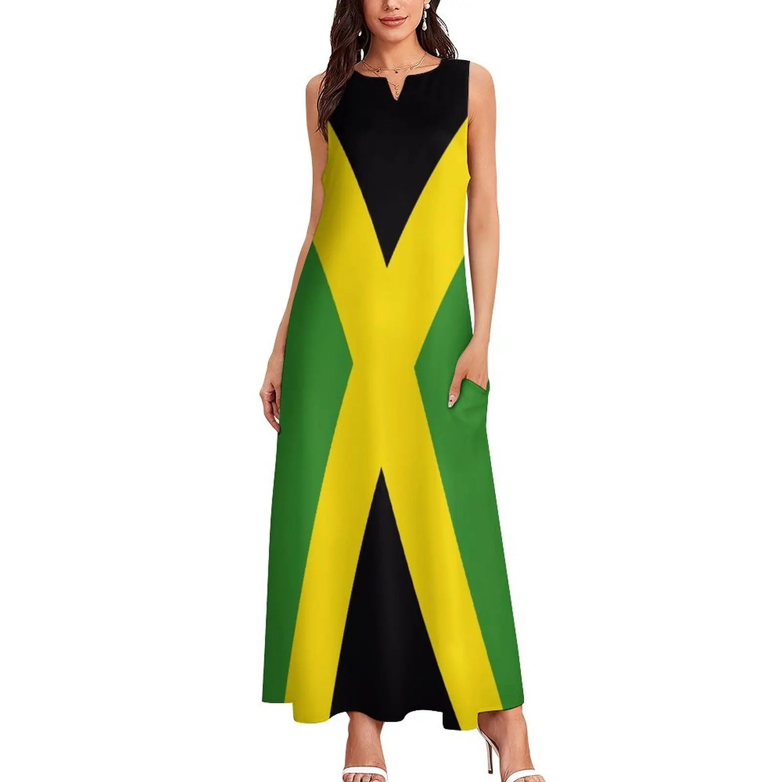 Jamaica Flag Long Dress dresses with long sleeves wedding guest dress 2024