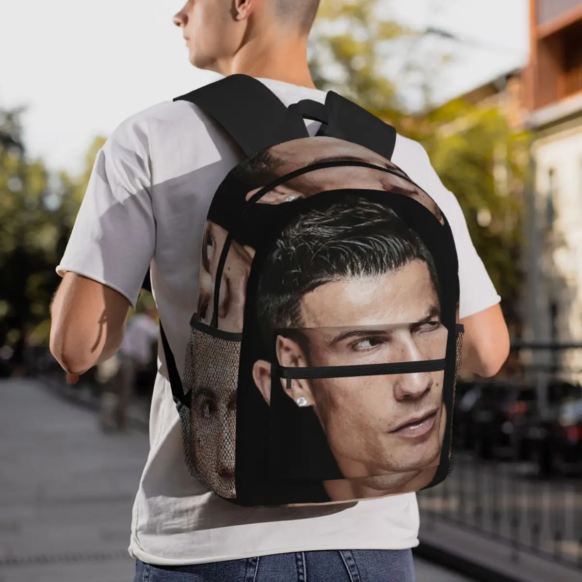 Christiano Ronaldo Backpack Daypack Large Capacity Kids BookBag School Bag Shoulder Bags for Men Women