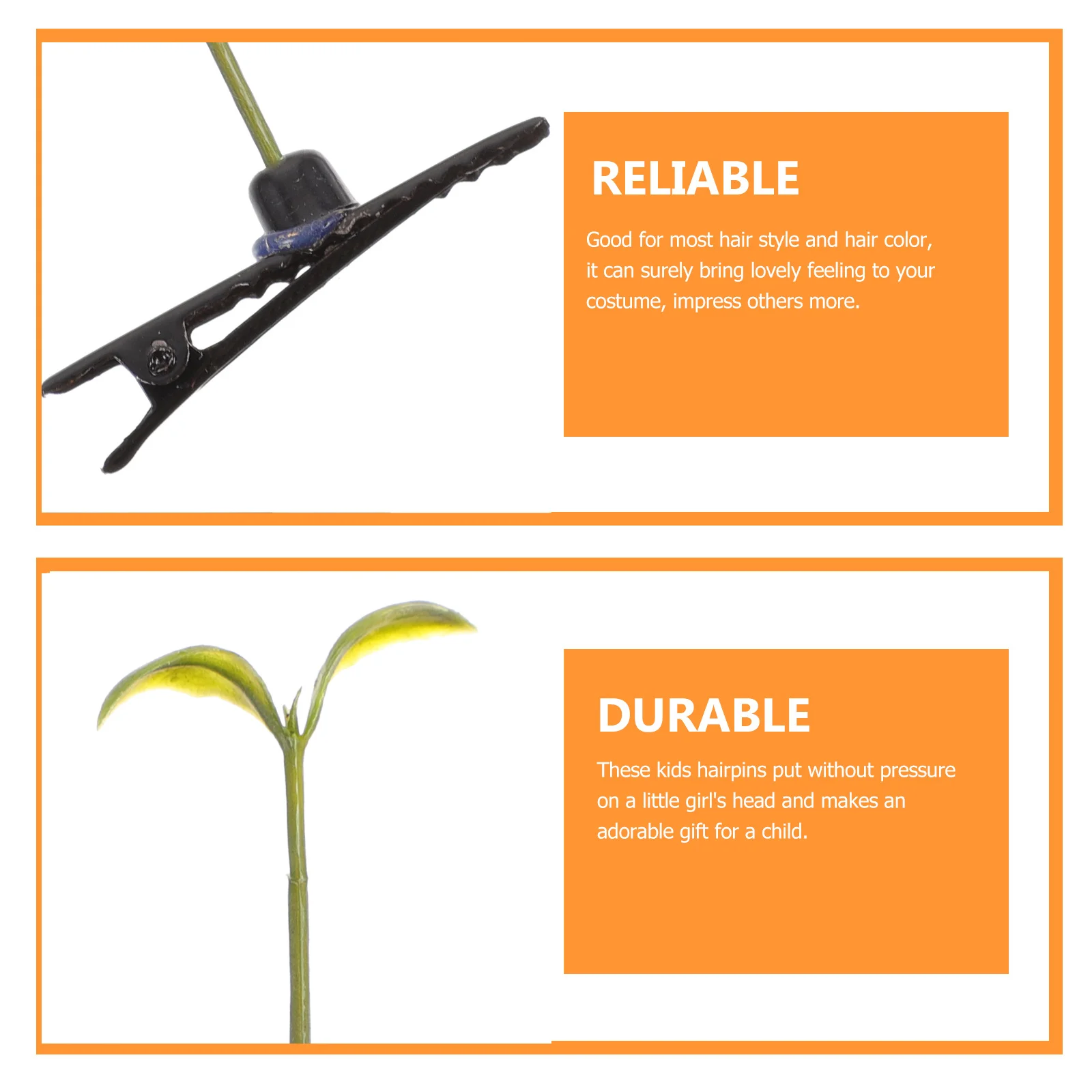 

20pcs Bean Sprout Hair Clip Creative Simulation Plant Style Hairpins For Girls Kids Party Cosplay Festival Hair Accessories